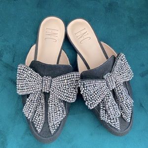 GUC Mules with sparkly bow detail